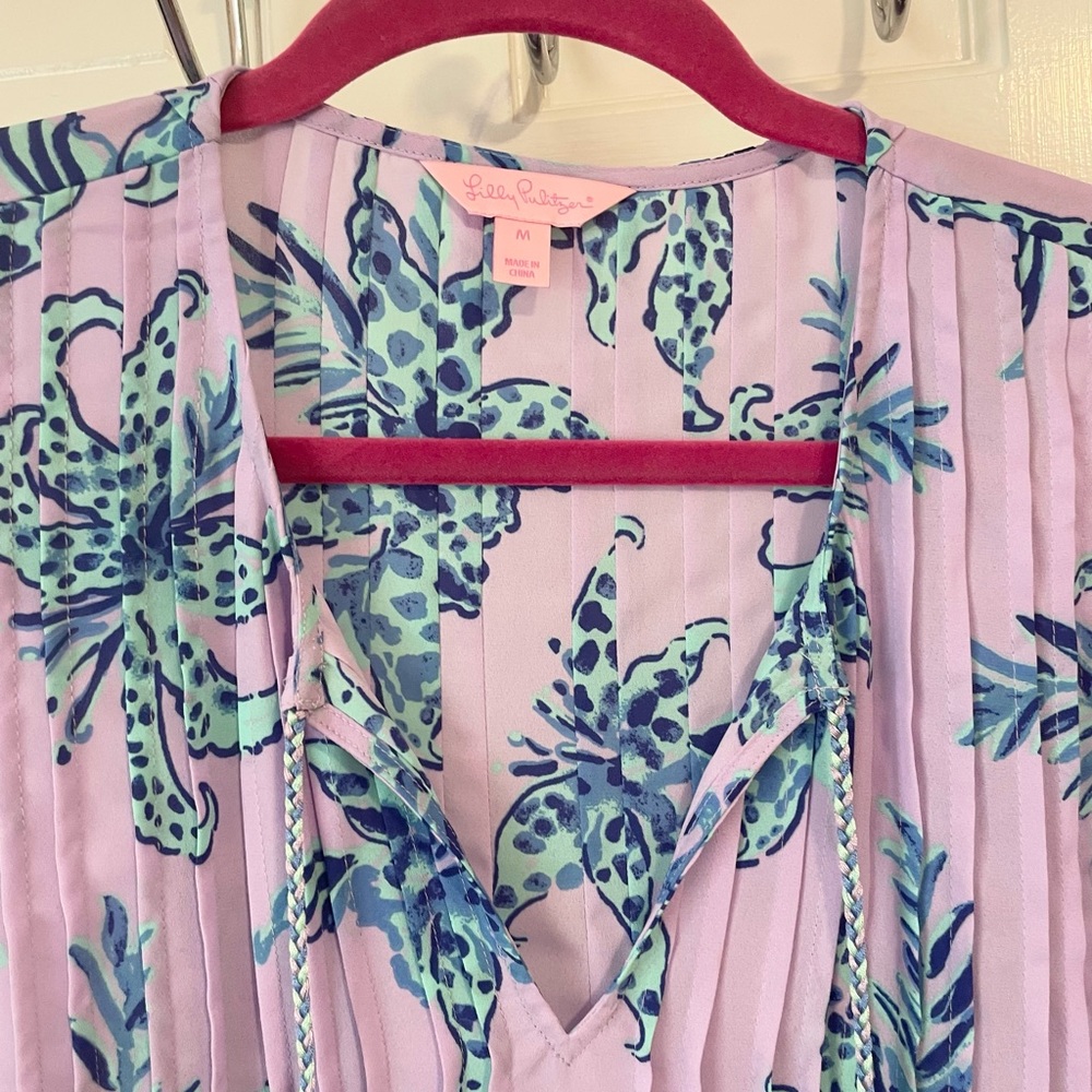 Lilly Pulitzer blouse sz M - Picture 2 of 5